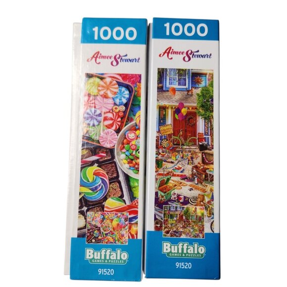 Two 1000pc puzzles Aimee Stewart Buffalo Games: Candylicious and Yardsale - Picture 4 of 8